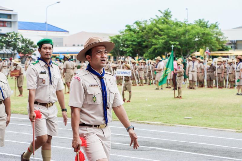 พิธีทบทวนคำปฏิญาณและสวนสนาม เนื่องในวันคล้ายวันสถาปนาคณะลูกเสือแห่งชาติ ๑ กรกฎาคม ๒๕๖๘